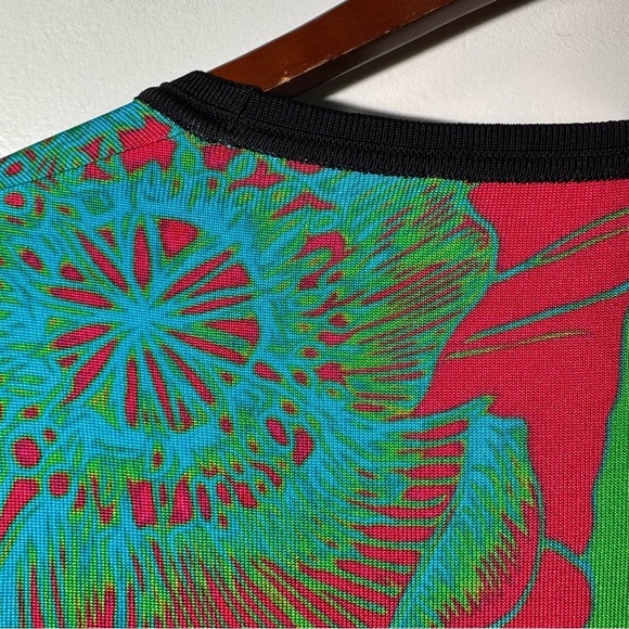 Roberto Cavalli Printed Scoop Neck Long Sleeve Mini Dress Size 44/ Size 8 - Picture 11 of 16